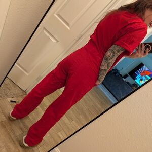 Dickies Red Jumpsuit Size Small